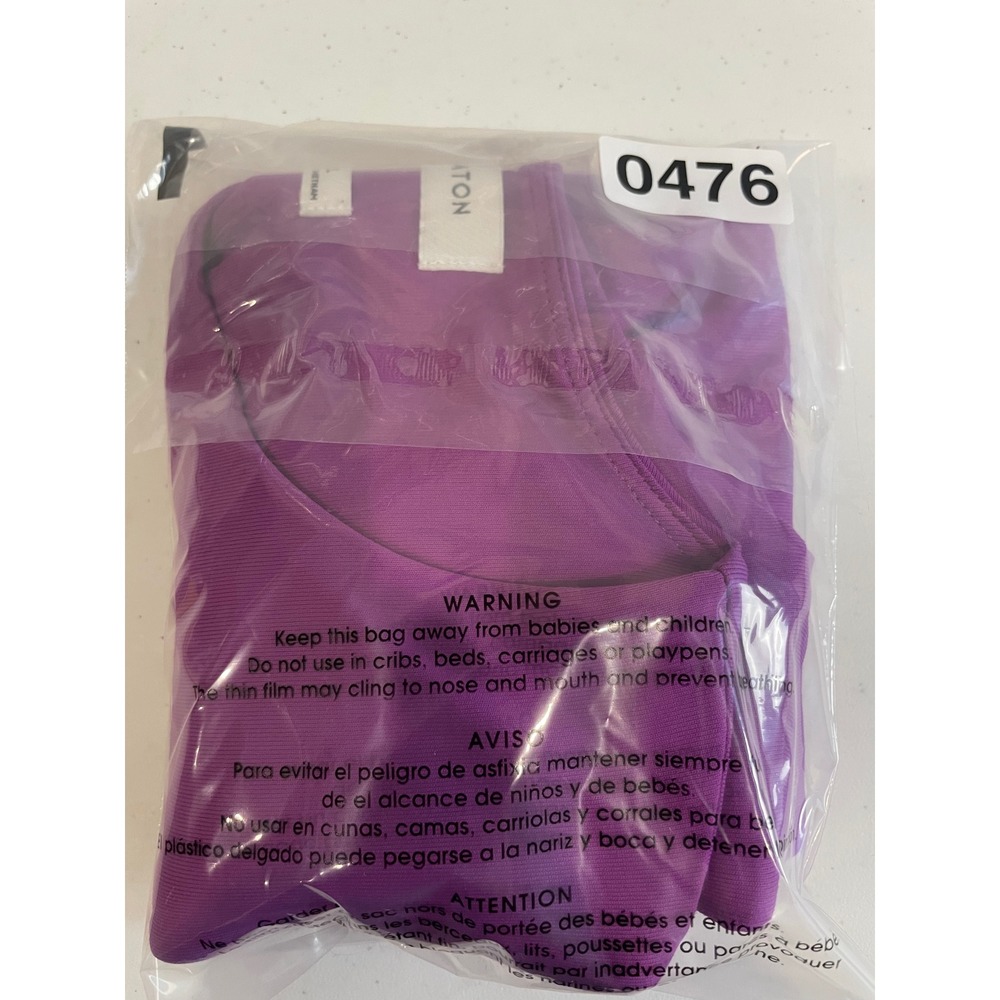 Babaton Purple Ribbed Ruched Tank‎ Top Size L - Picture 9 of 9
